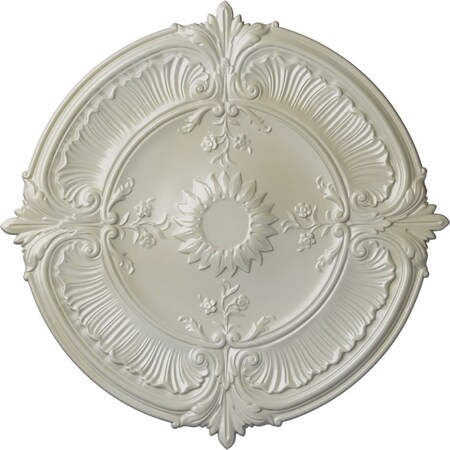 Ekena Millwork Attica Acanthus Leaf Ceiling Medallion (Fits Canopies up to 3 1/4"), 30 1/8"OD x 1 1/2"P, Flash Blue CM30ATFBS